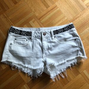 AE White Denim Shorts